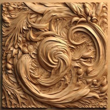 Patterns and decorations stl silk 4 3d model
